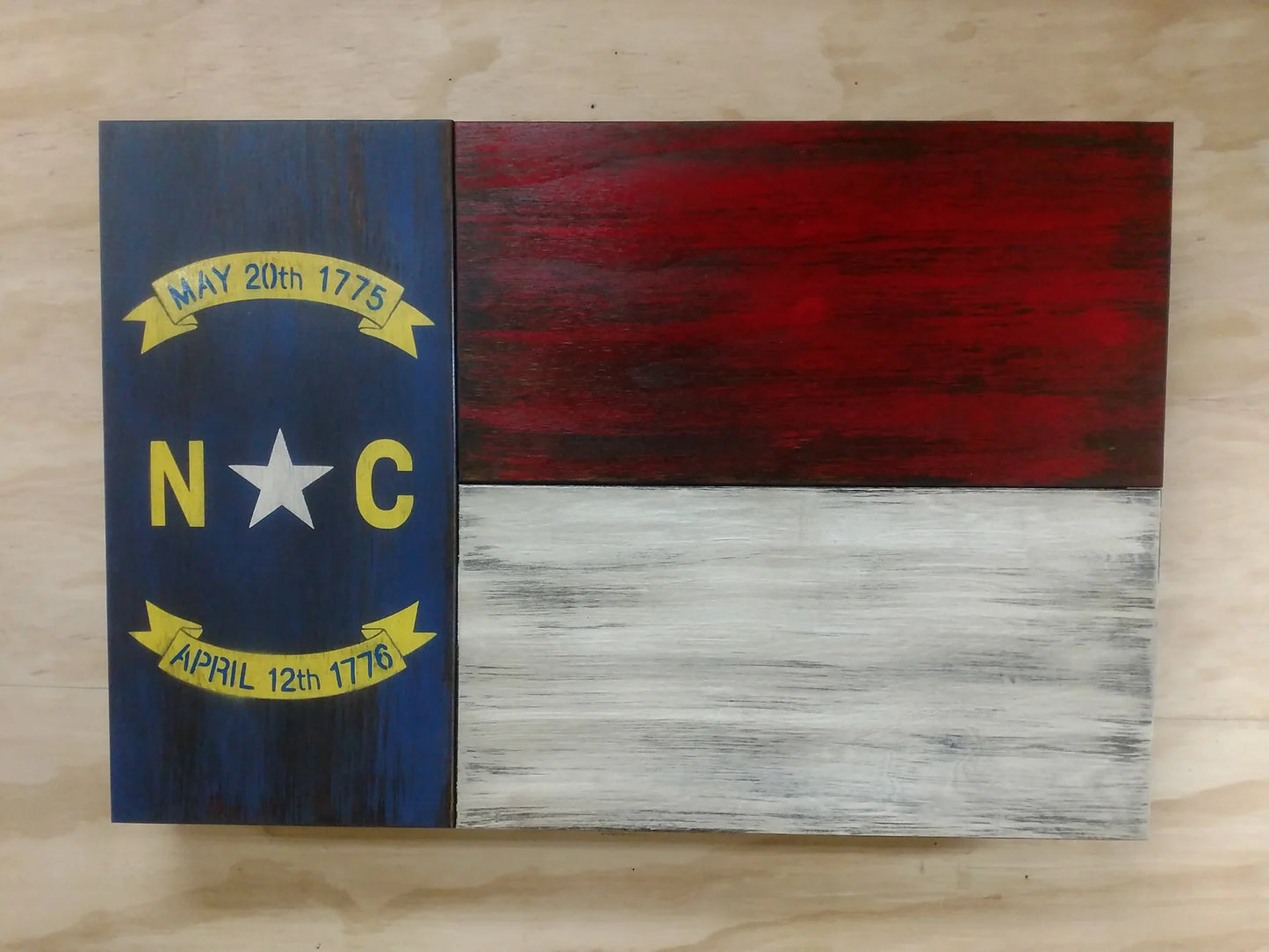 Large Wooden State Flag & Special Design Gun Case
