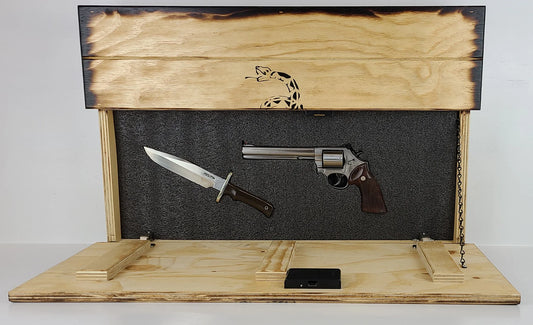Hidden Gun Storage Sign Charred Finish