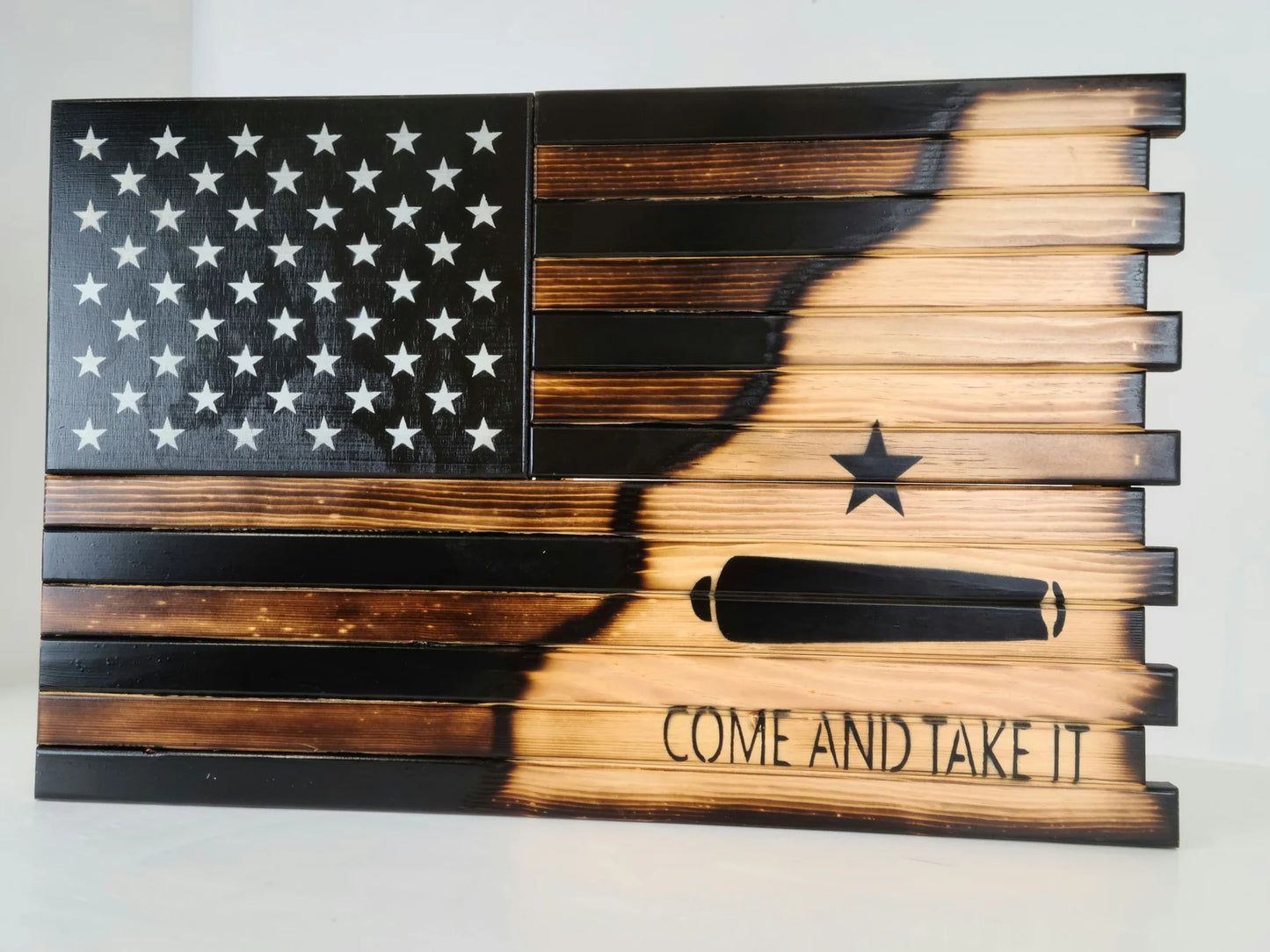 Premium Dual-Compartment Gun Case – Half Flag & Logo Design