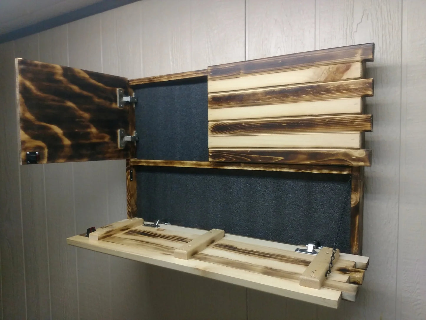 Small Dual Compartment American Flag Gun Concealment Case