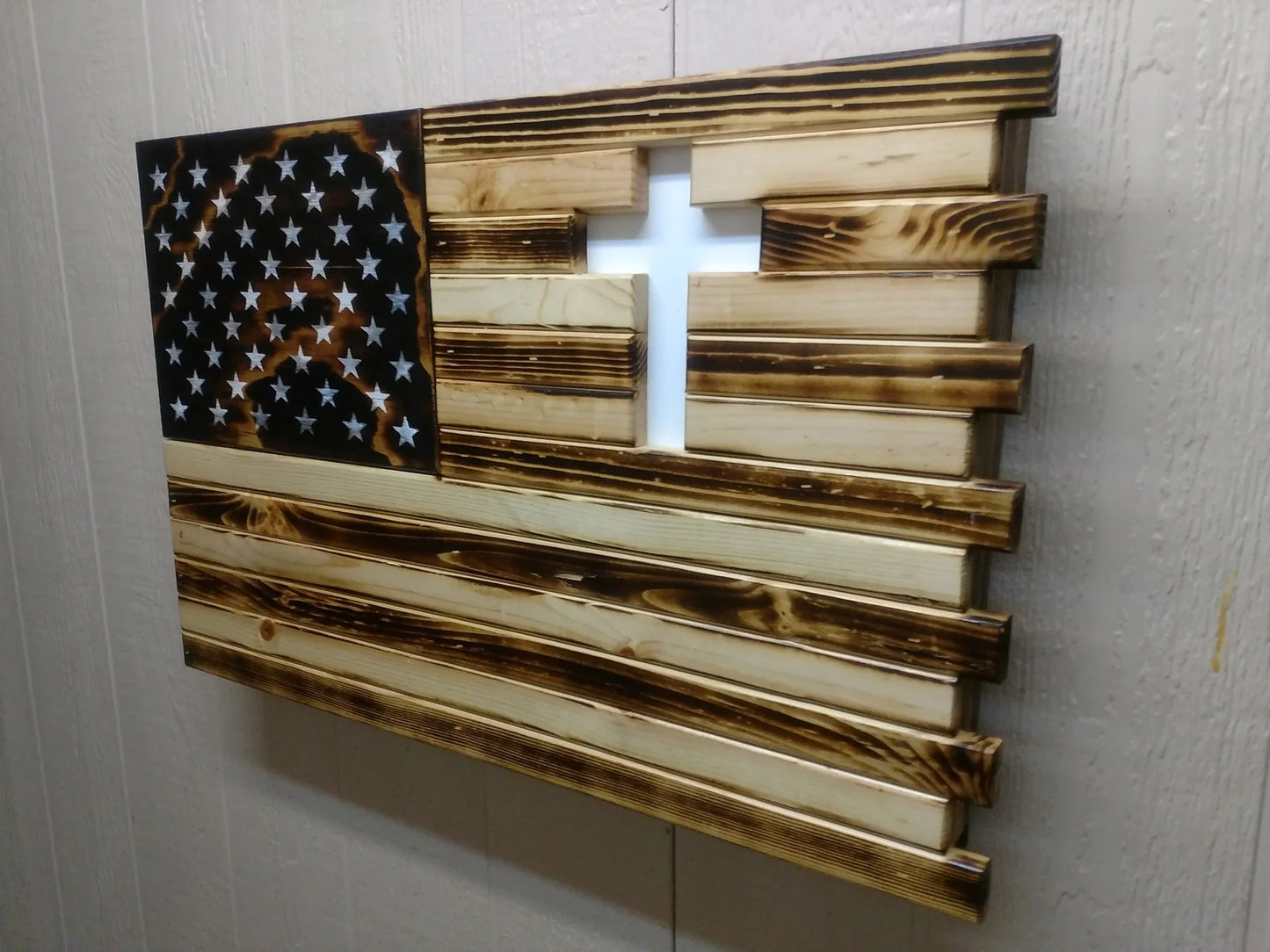 Large Wooden State Flag & Special Design Gun Case