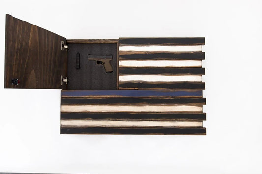 Large American Flag Gun Concealment Case – Dual Compartment