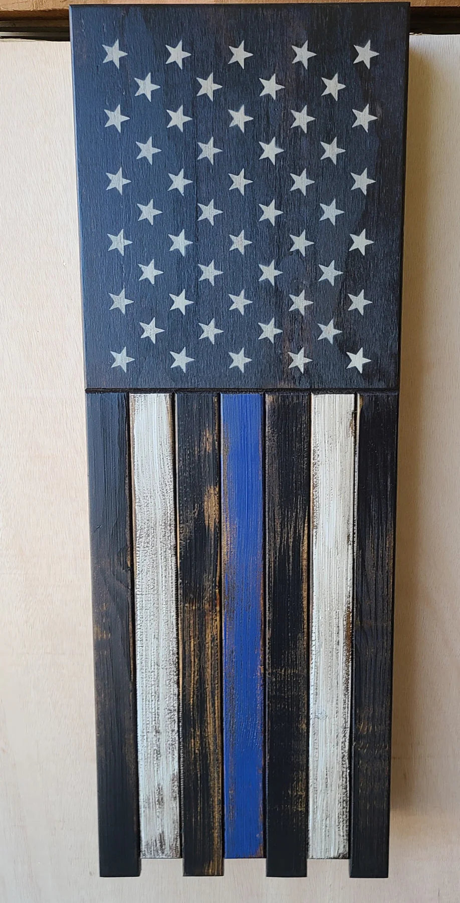 Long Slim “Half” American Flag Wooden Gun Storage Case