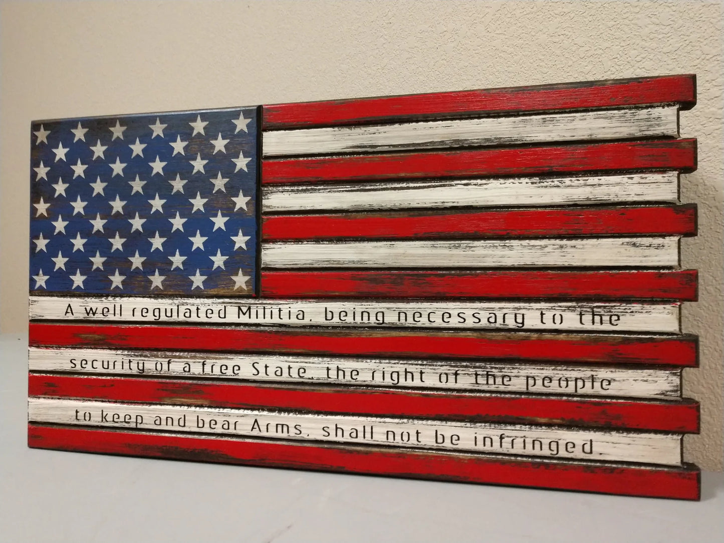 Small Dual Compartment American Flag Gun Concealment Case