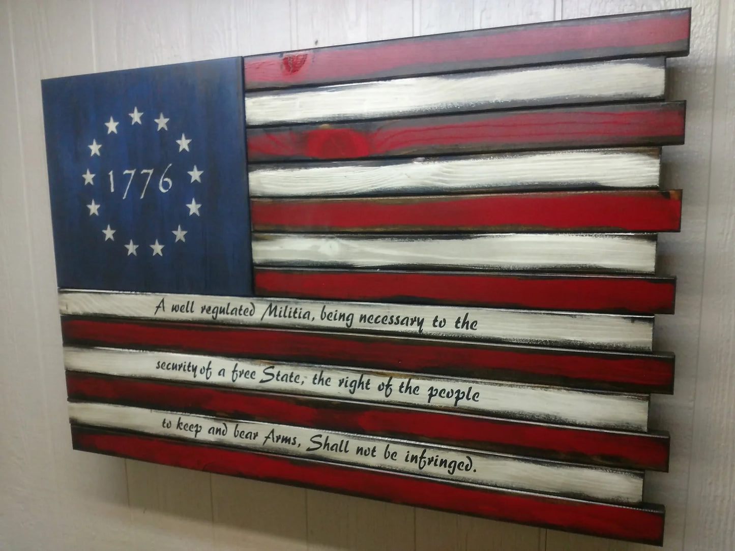Large American Flag Gun Concealment Case – Dual Compartment