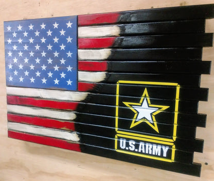 Premium Dual-Compartment Gun Case – Half Flag & Logo Design
