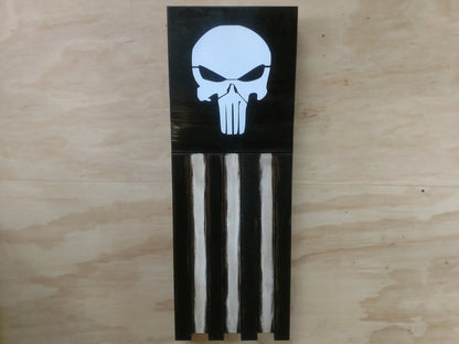 Long Slim “Half” American Flag Wooden Gun Storage Case