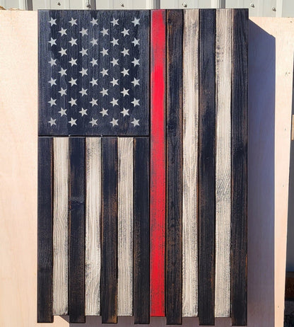 Large Vertical Hanging American Flag Gun Concealment Case